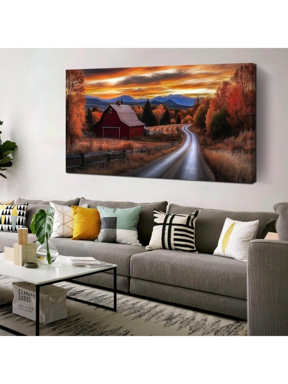 Large Gold Wall Art - Elegant Natural Picture for Home Decor & Hotel Rooms